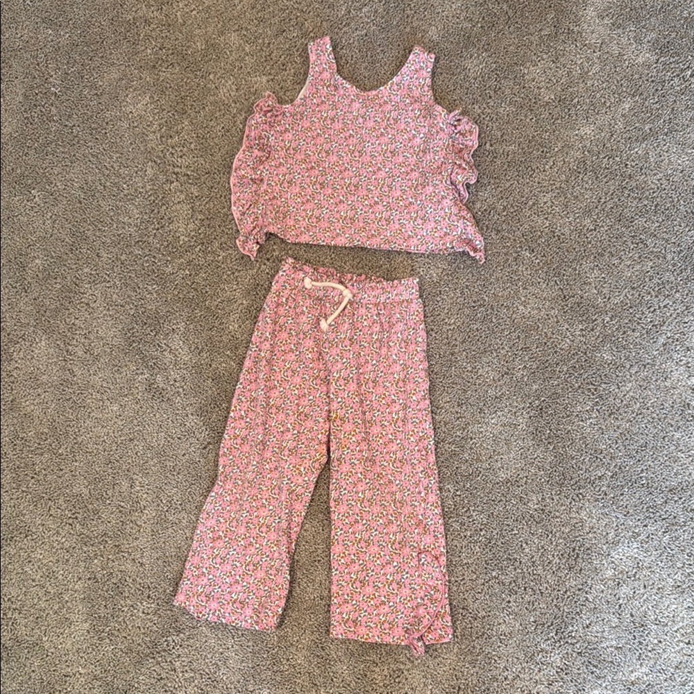 Zara Kids Pink Floral Matching Set
